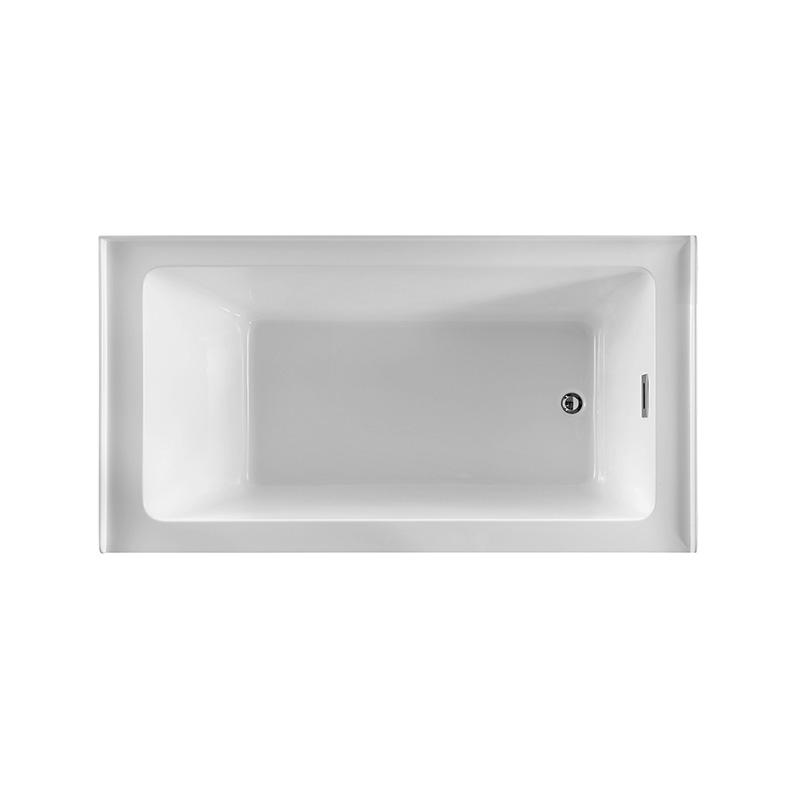 60 x 32 Акриловая ванна Alcove Глубокое замачивание Правосторонний слив белого цвета