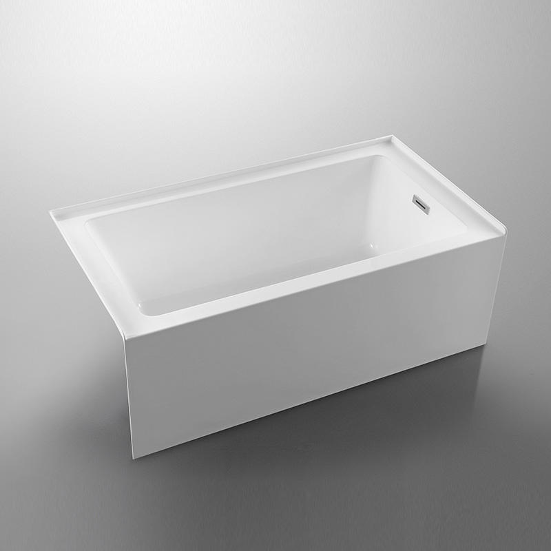 60 x 32 Акриловая ванна Alcove Глубокое замачивание Правосторонний слив белого цвета