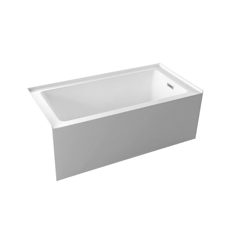 60-дюймовая прямоугольная ванна с правым сливом Alcove белого цвета