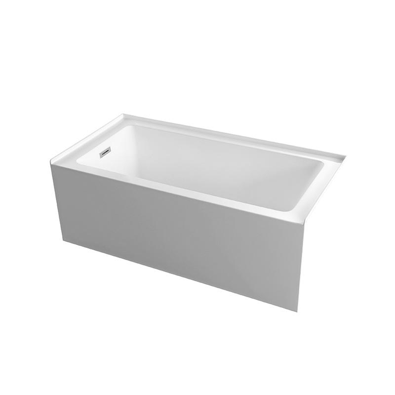 60-дюймовая прямоугольная ванна с правым сливом Alcove белого цвета