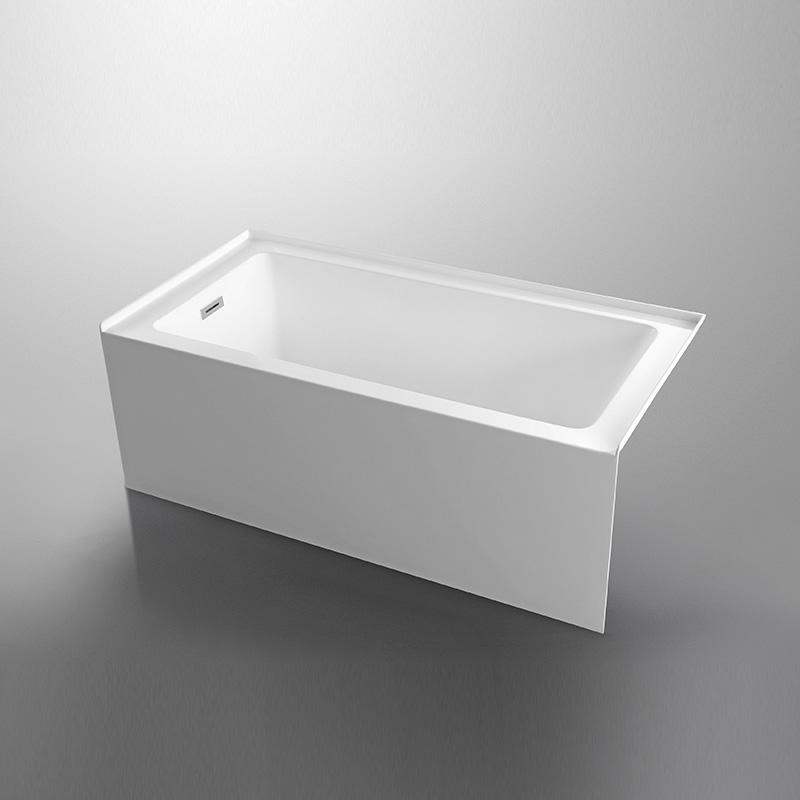 Акриловая ванна Alcove 60 x 30 дюймов Китайский производитель, ванна с левым сливом белого цвета