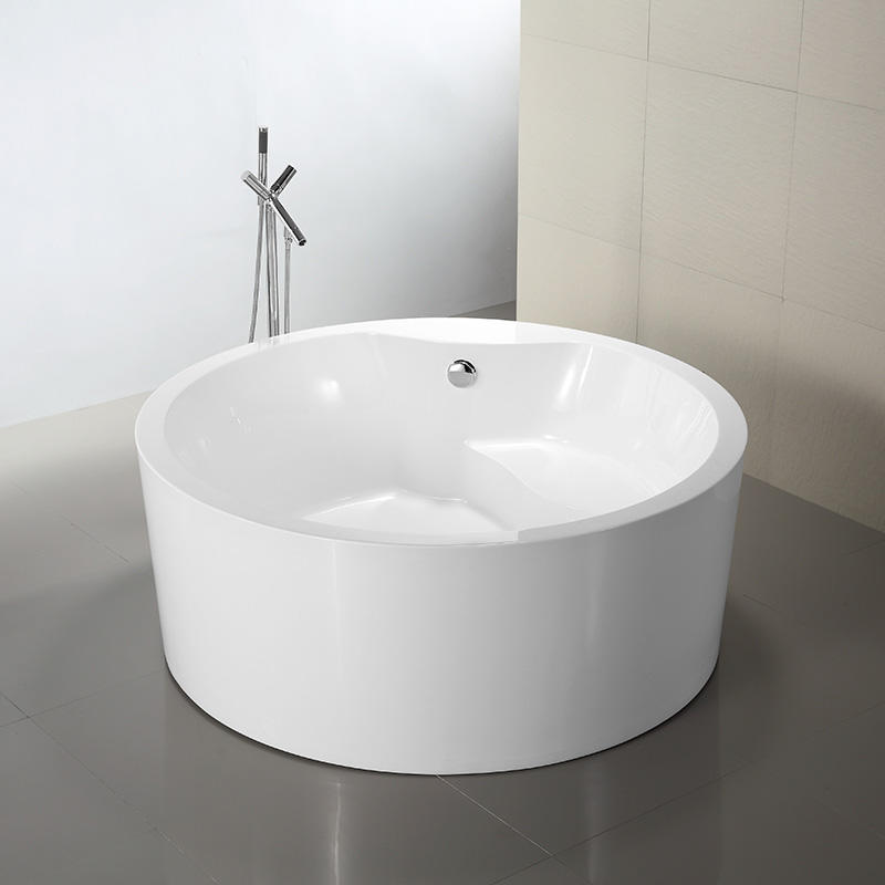 Большая круглая акриловая отдельностоящая ванна 59 дюймов/1500 мм для двоих 6810