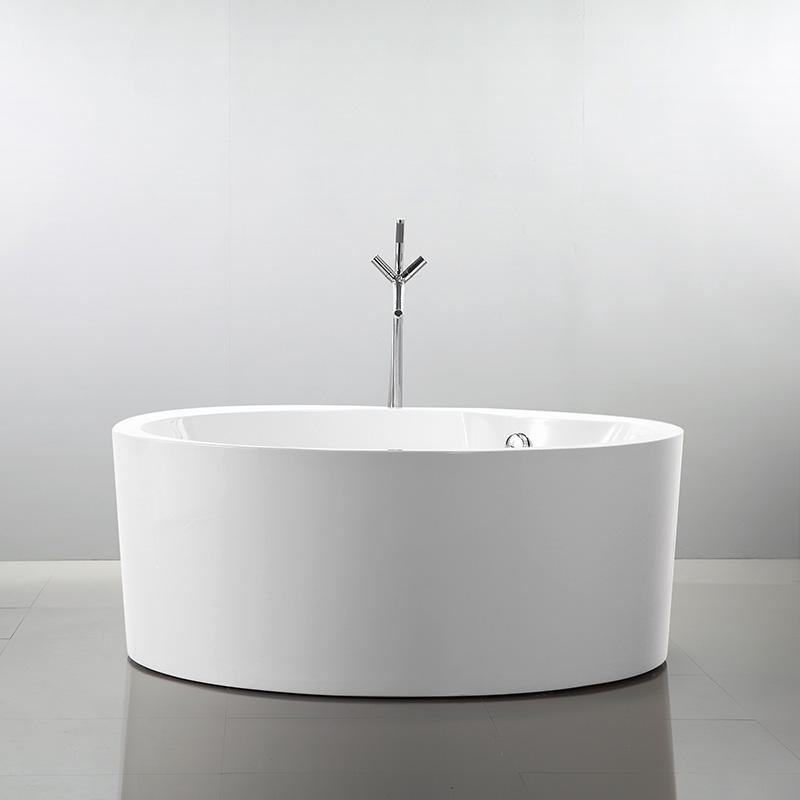 Большая круглая акриловая отдельностоящая ванна 59 дюймов/1500 мм для двоих 6810
